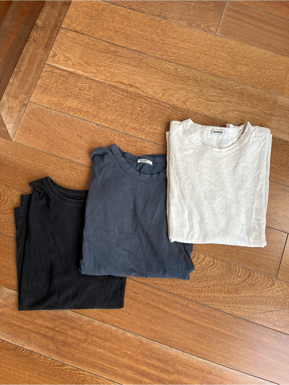 Buck Mason Men's Classic Crew Neck T-Shirt Bundle